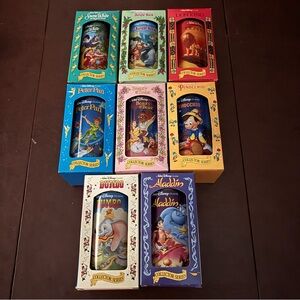 Complete set of vintage 1994 Burger King Disney glasses